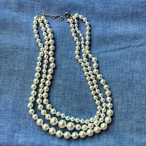 3 strand faux pearl necklace from JCrew